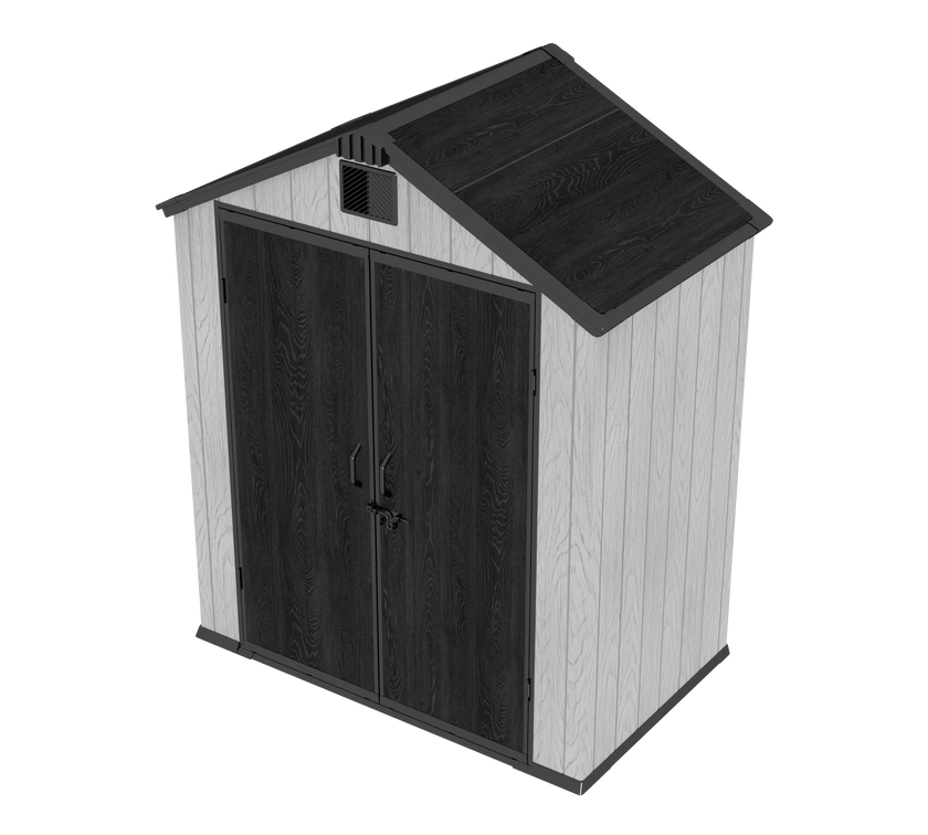 מחסן גינה רחב דגם GA64 של הרלידן עם דלת כפולה