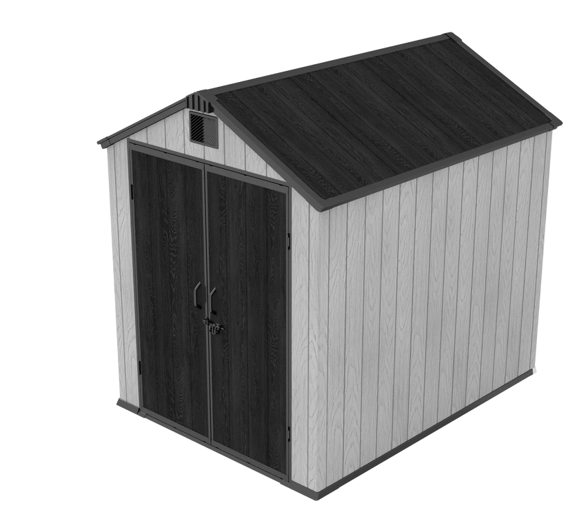 מחסן גינה עמוק דגם GA68 של הרלידן בתצורת Walk-In