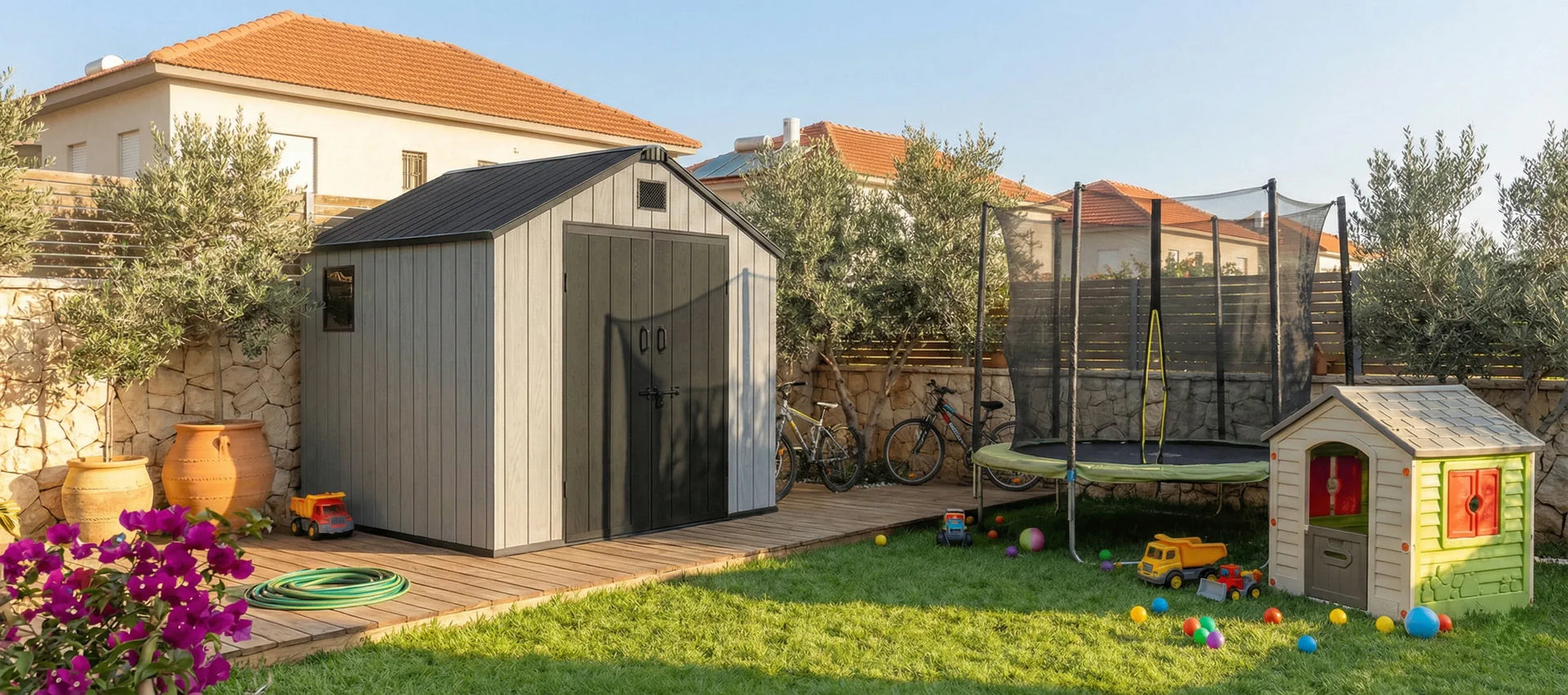 המחסן הגדול והחזק ביותר - דגם GA88 עמיד ברוחות עם חלל פנימי ענק