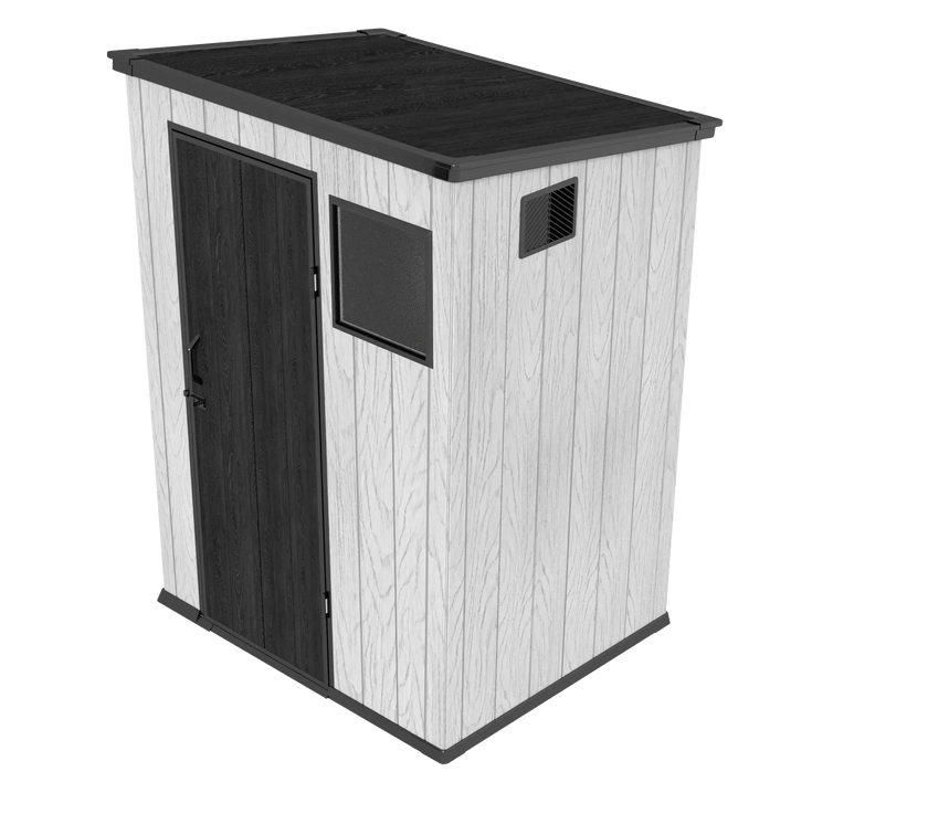 מחסן צר דגם PP54 עם דלת פתוחה לארגון כלי עבודה